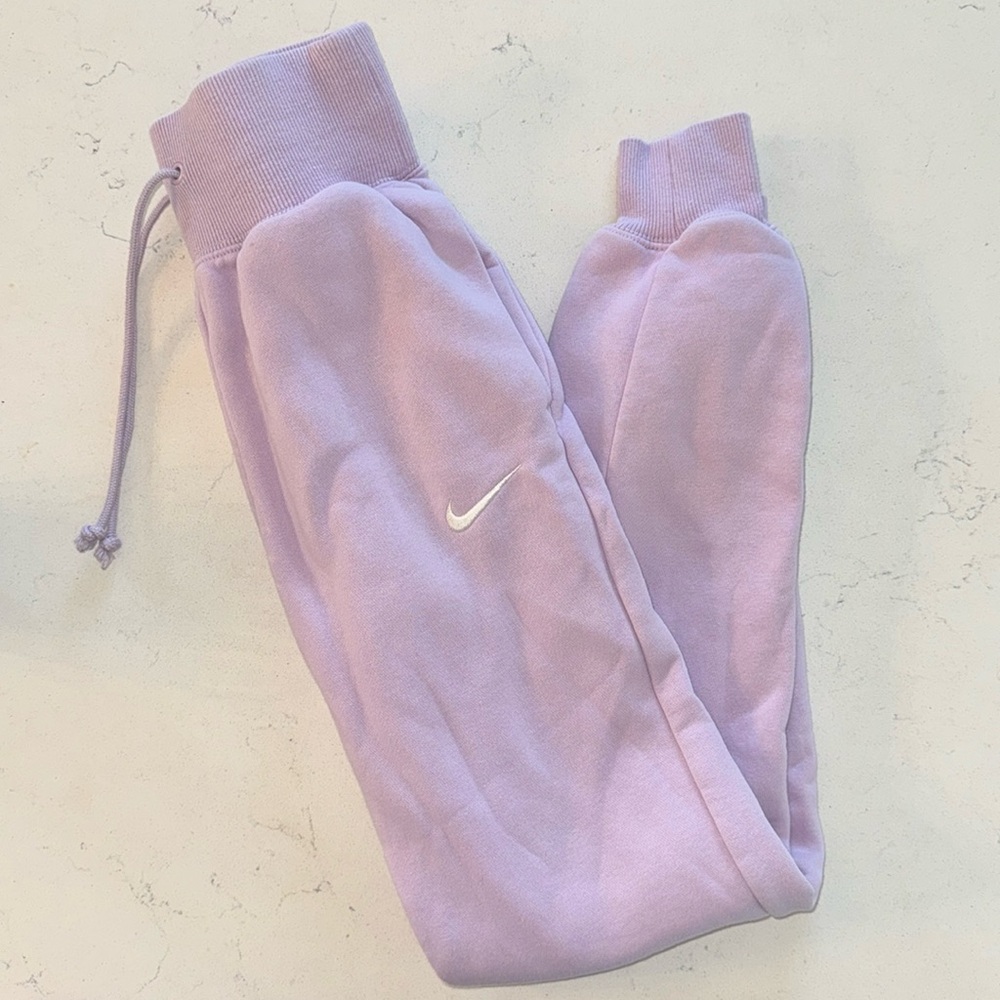 Lilac Nike joggers